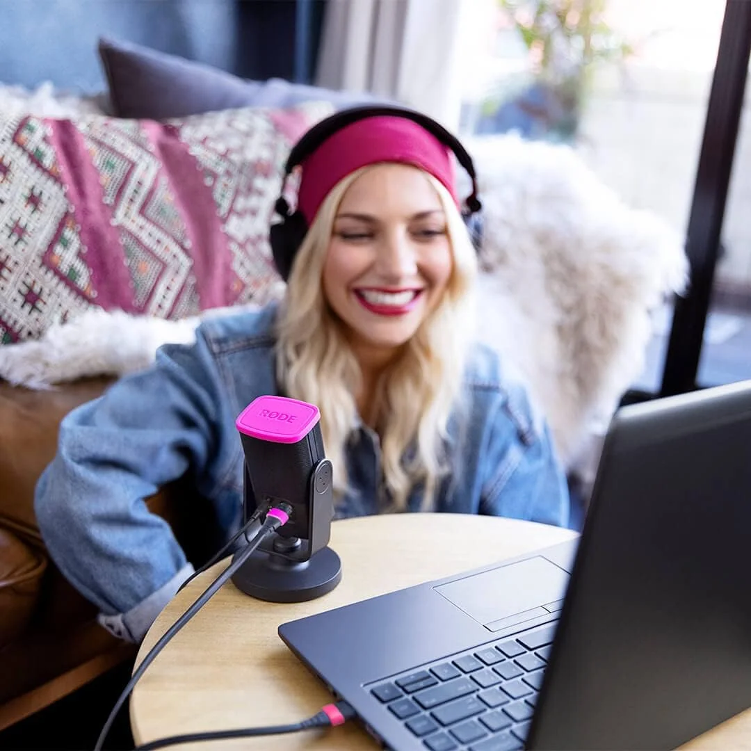 میکروفون کاندنسر استودیویی RODE NT-USB Mini + هدفون استودیویی NTH-100 + دستمال میکروفایبر keepdrum