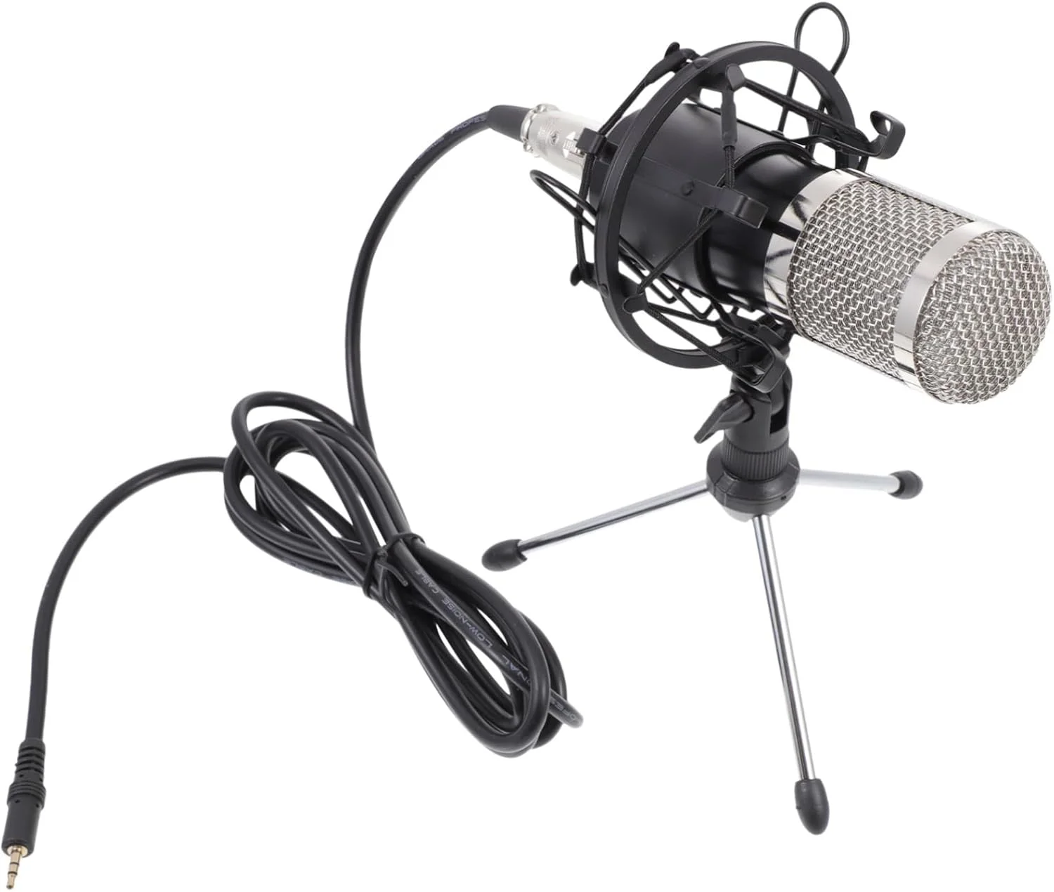 میکروفون خازنی IMIKEYA با سیم برای ضبط صدا، مناسب برای کنفرانس های موسیقی، سبک و قابل حمل، مناسب برای استیج، KTV و استودیو خانگی، مشکی با سر نقره ای میکروفون خازنی IMIKEYA با سیم برای ضبط صدا، مناسب برای کنفرانس های موسیقی، سبک و قابل حمل، مناسب برای استیج، KTV و استودیو خانگی، مشکی با سر نقره ای