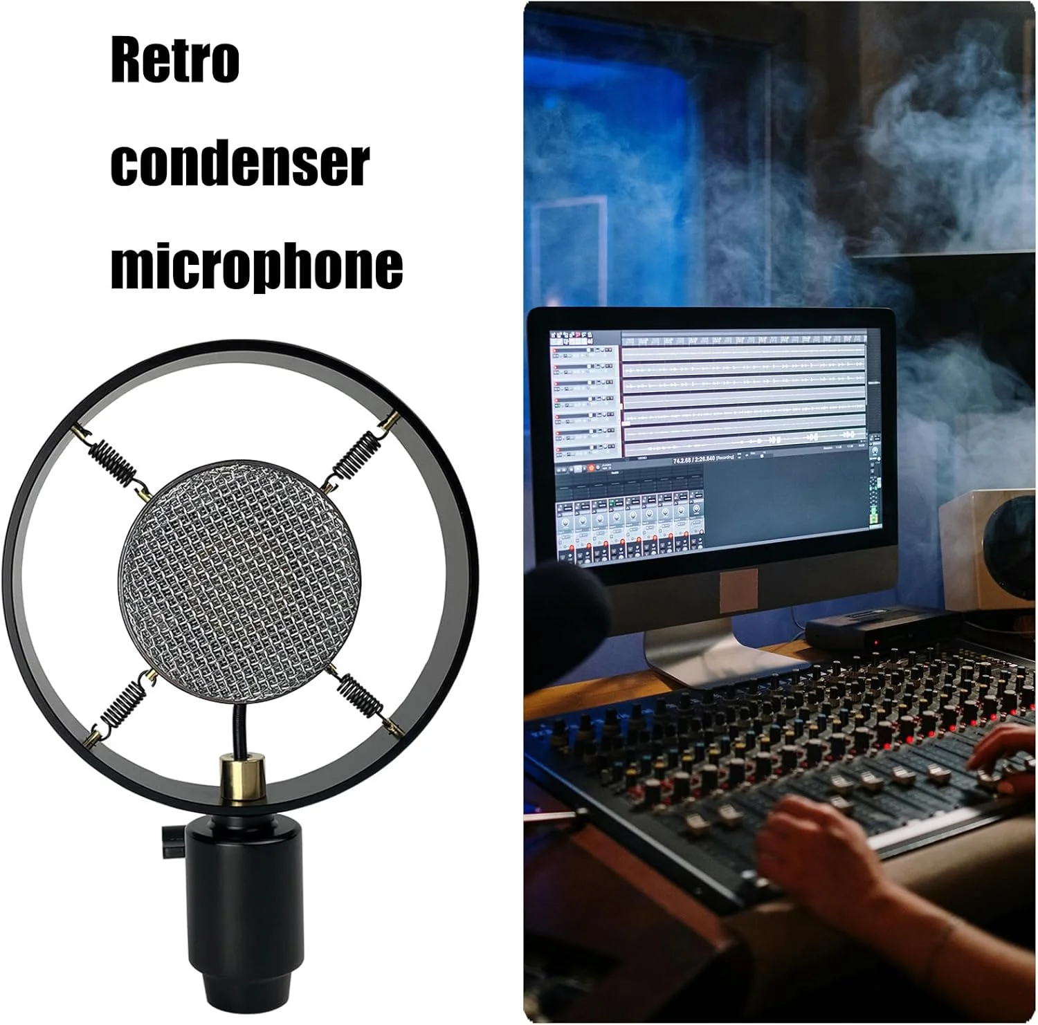 میکروفون کاندنسر رترو، مدل میکروفون کلاسیک، میکروفون کاندنسر قدیمی برای ضبط ویدیو