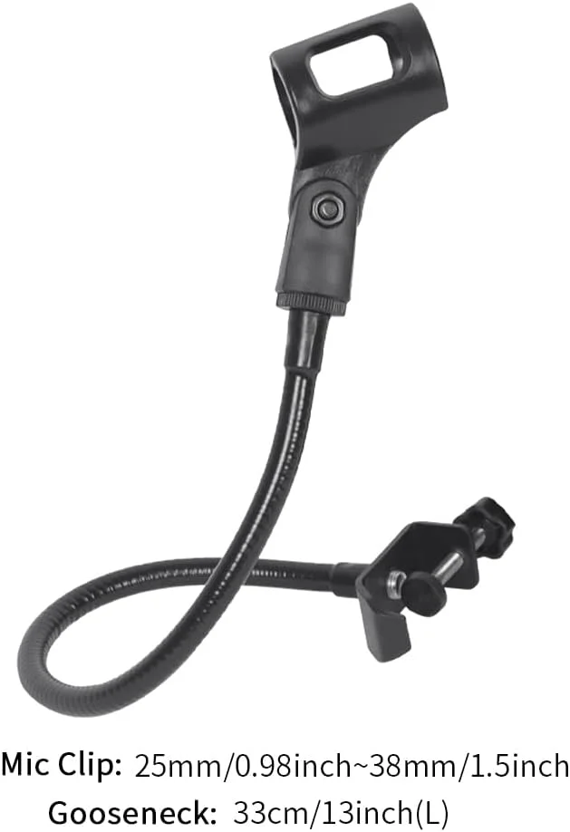 پایه میکروفون، پایه بازوی میکروفون قابل تنظیم 360 درجه، ضد خش، پایه قیچی با گیره برای دفتر، خانه، KTV (مشکی)