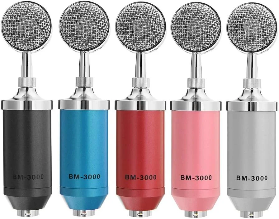 میکروفون کاندنسر استودیویی ویدئو با لرزهگیر فلزی - مشکی میکروفون کاندنسر استودیویی ویدئو با لرزهگیر فلزی - مشکی