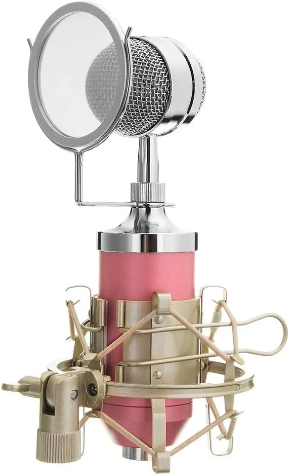 میکروفون کاندنسر استودیویی ویدئو با لرزهگیر فلزی - مشکی میکروفون کاندنسر استودیویی ویدئو با لرزهگیر فلزی - مشکی