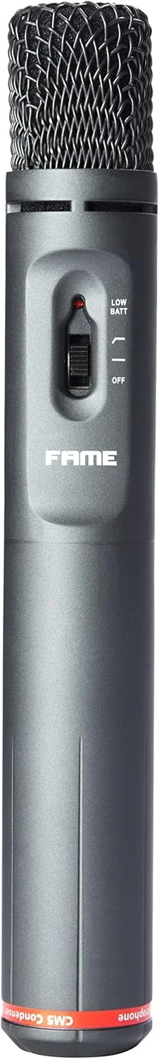 میکروفون ساز کاندنسر Fame Audio CM 5، الگوی قطبی کاردیوئید، محدوده فرکانس 35 هرتز تا 20 کیلوهرتز، تغذیه با باتری، شامل گیره و کیف میکروفون، دارای کلید روشن/خاموش، قابل انتخاب میکروفون ساز کاندنسر Fame Audio CM 5، الگوی قطبی کاردیوئید، محدوده فرکانس 35 هرتز تا 20 کیلوهرتز، تغذیه با باتری، شامل گیره و کیف میکروفون، دارای کلید روشن/خاموش، قابل انتخاب