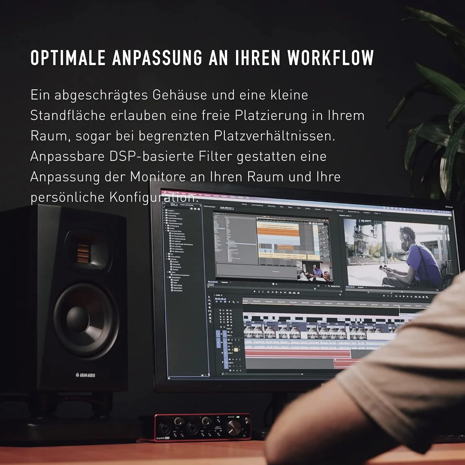 جفت مانیتور استودیویی ADAM AUDIO T5V به همراه دو کابل XLR به TRS