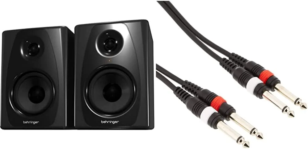 مانیتورهای استودیویی مرجع Bi-Amping 150 واتی با وضوح بالا Behringer Studio 50USB با ورودی USB و کابل صوتی Adam Hall 3 Star Series 3 متری 2X 6.3mm Jack Mono به 2X 6.3mm Jack Mono مانیتورهای استودیویی مرجع Bi-Amping 150 واتی با وضوح بالا Behringer Studio 50USB با ورودی USB و کابل صوتی Adam Hall 3 Star Series 3 متری 2X 6.3mm Jack Mono به 2X 6.3mm Jack Mono