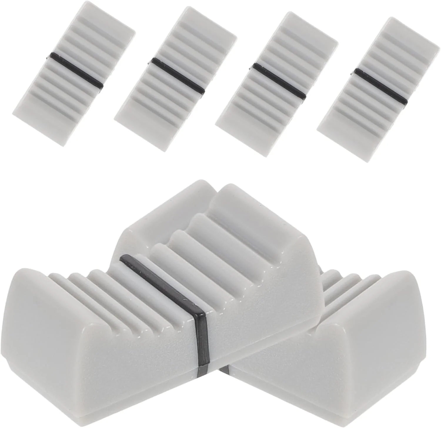 آباودام 12 عدد دکمه لغزنده پتانسیومتر خاکستری، دکمه های جایگزین برای پتانسیومتر گیتار، نصب آسان، بادوام و مقاوم، سازگار با Mgcx-USB -USB