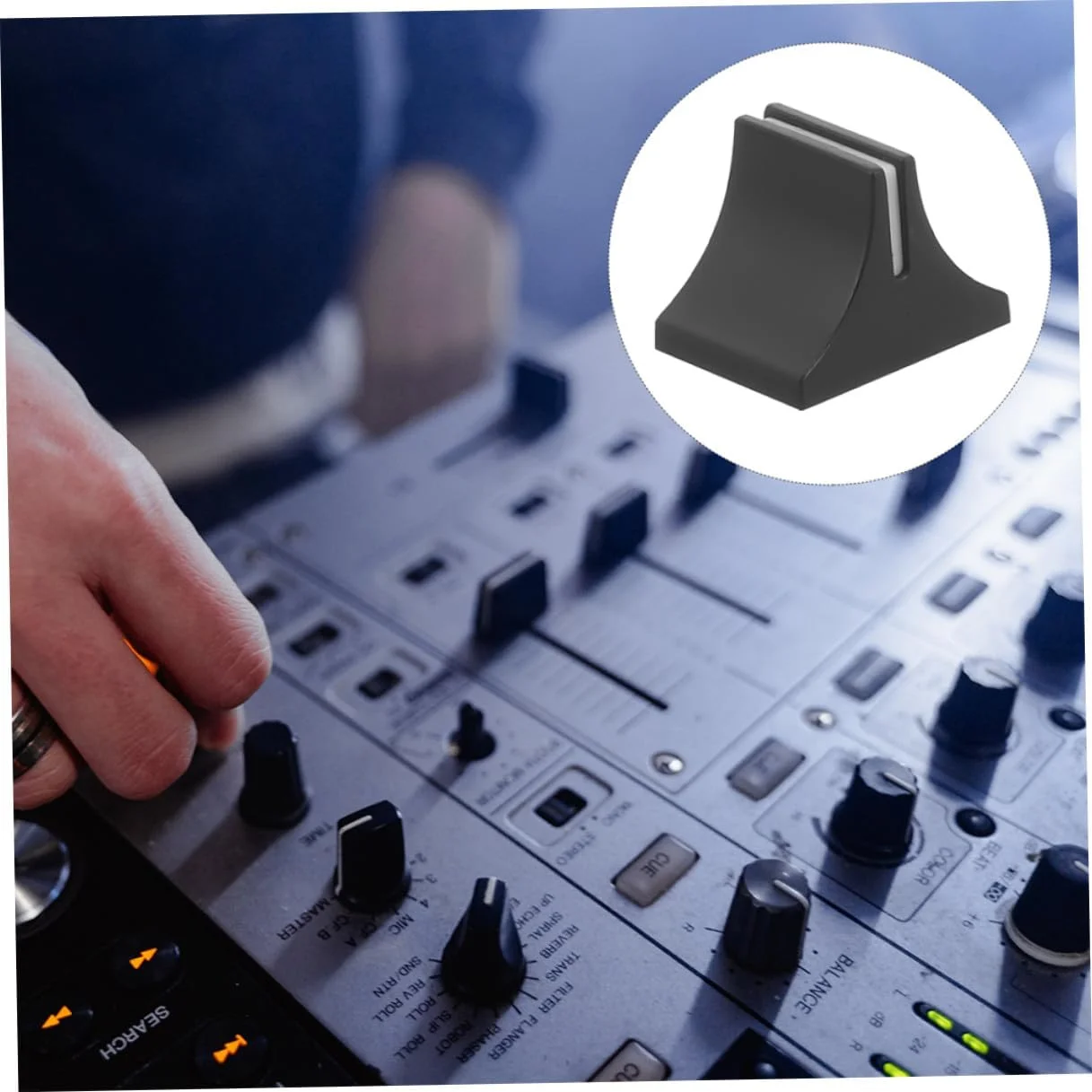 کلاهک های لغزنده پلاستیکی مشکی و سفید Cabilock، 30 عدد، جایگزین دکمه های پتانسیومتر لغزنده میکسر برای کنسول صدا، کنترل میکسر صوتی