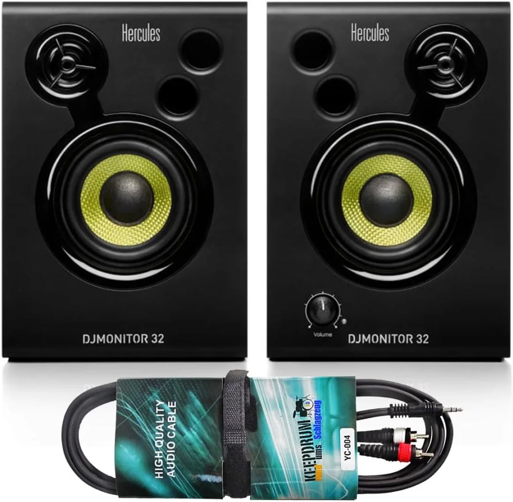 مانیتورهای هرکولس DJ Monitor32 + کابل صوتی RCA به جک