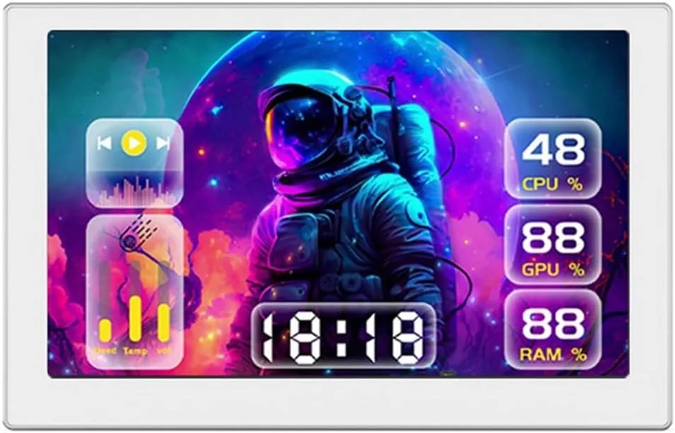 مانیتور ثانویه با شاسی USB، 7 اینچ، نمایشگر RGB، نصب رومیزی + عملکرد ضبط صدا B