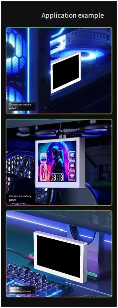 مانیتور ثانویه با شاسی USB، 7 اینچ، نمایشگر RGB، نصب رومیزی + عملکرد ضبط صدا B