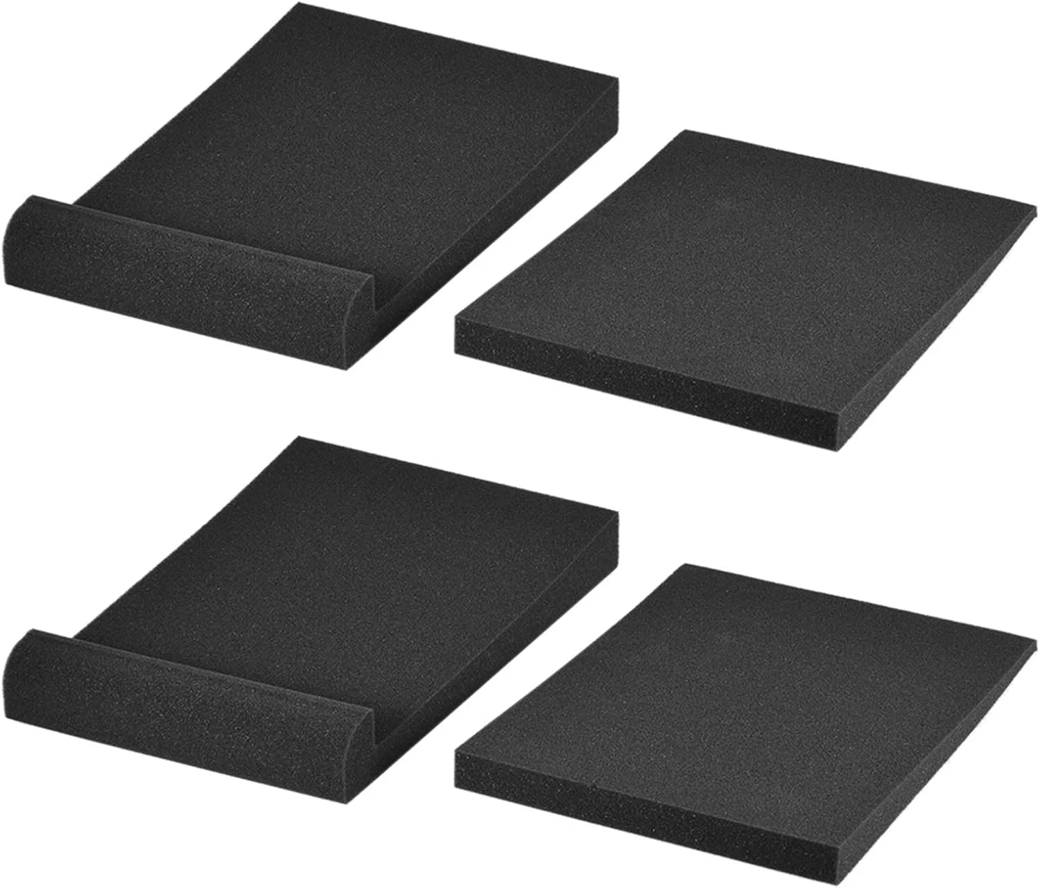 پدهای فوم عایق بلندگوی مانیتور استودیو، 2 ست / بسته، حداکثر 28x19 سانتی متر مساحت قابل استفاده، پد عایق مانیتور، پد عایق بلندگو، فوم عایق