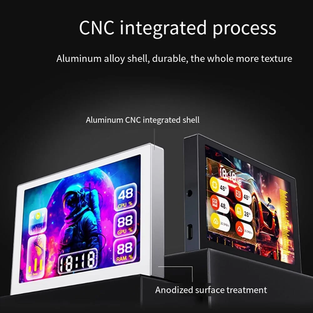 مانیتور ثانویه با شاسی USB، 7 اینچ، نمایشگر RGB، نصب رومیزی + عملکرد ضبط صدا B