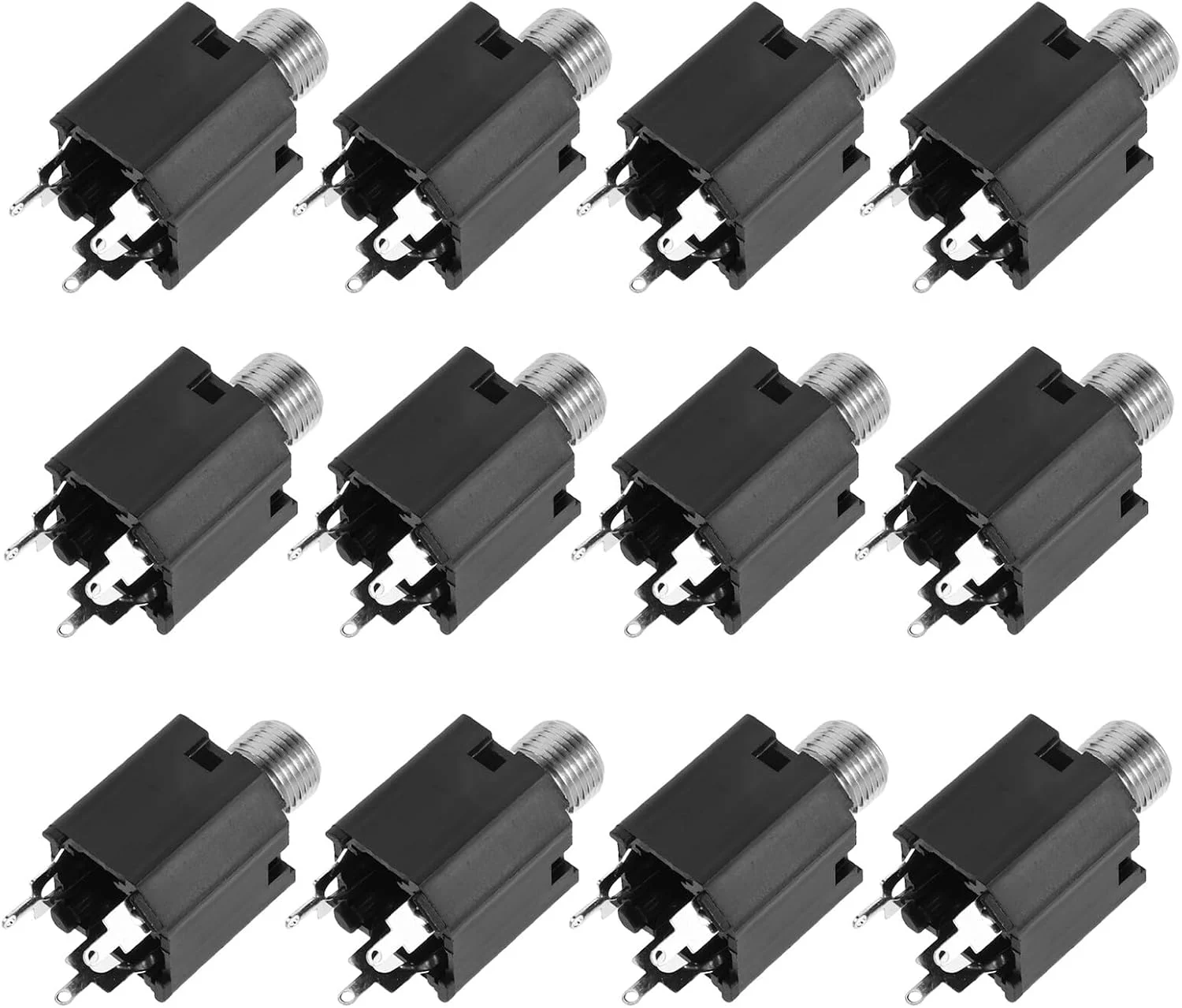 HEMOTON بسته 12 عددی آداپتور جک میکروفون استریو، جک مادگی هدفون برای آمپلی فایر، جک میکروفون، آداپتور جک میکروفون صدا