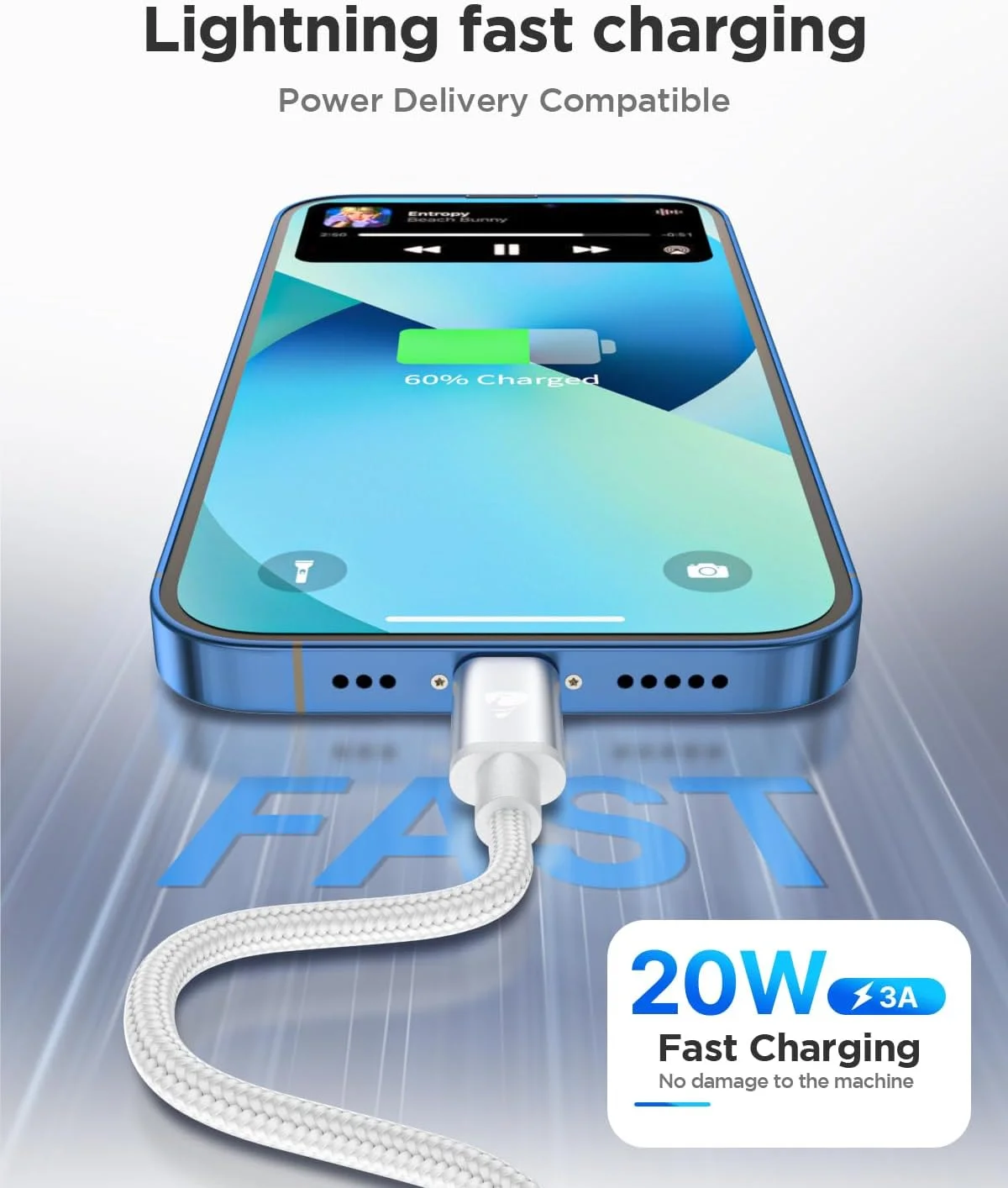 کابل شارژ آیفون Aioneus به طول 1 متر، کابل USB-C به لایتنینگ با قابلیت شارژ سریع و توان 20 وات PD برای آیفون 14، 13، 12، 11 پرو مکس، XR، XS، X، 8، 7، آیپد و مکبوک کابل شارژ آیفون Aioneus به طول 1 متر، کابل USB-C به لایتنینگ با قابلیت شارژ سریع و توان 20 وات PD برای آیفون 14، 13، 12، 11 پرو مکس، XR، XS، X، 8، 7، آیپد و مکبوک