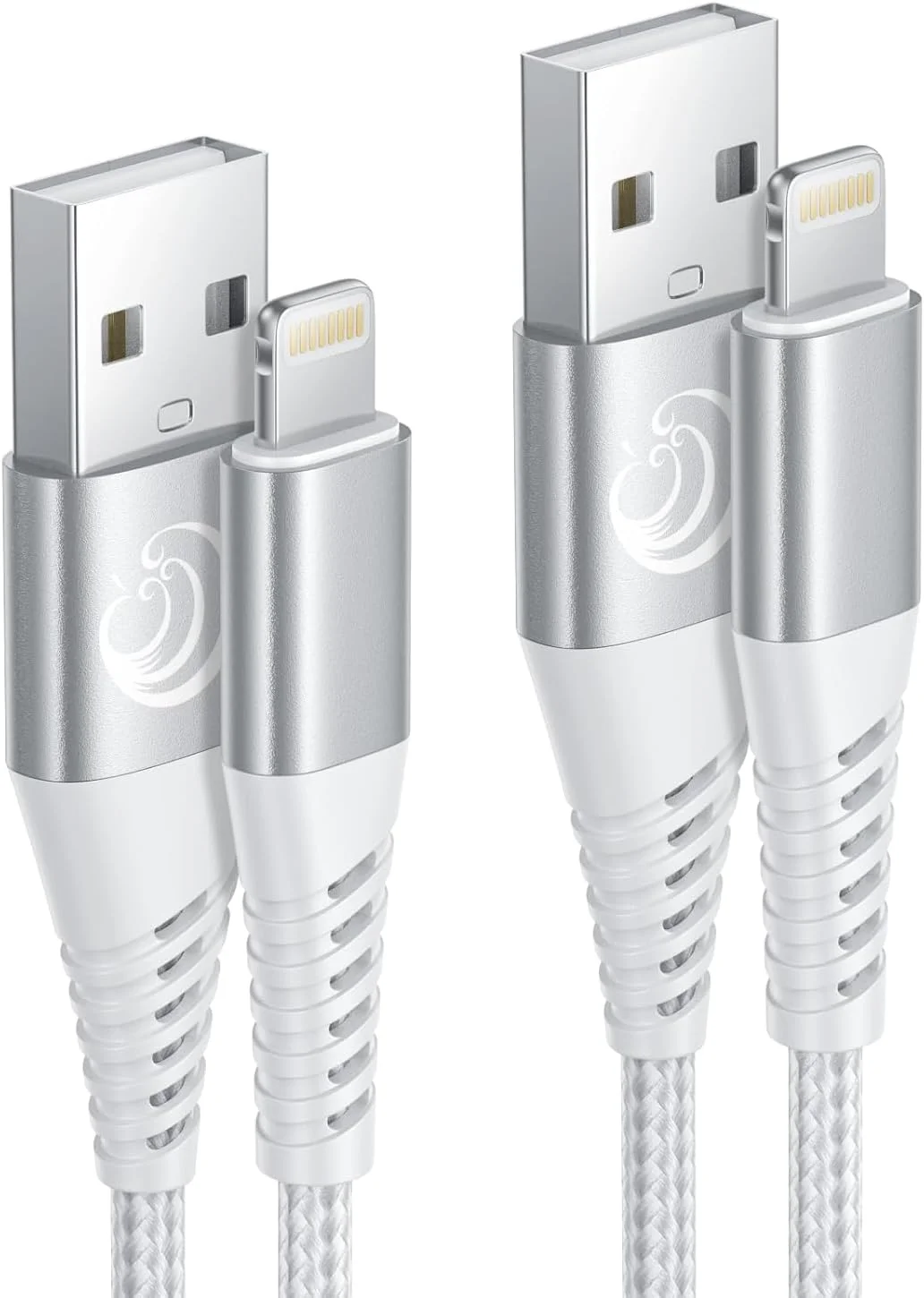 کابل لایتنینگ Aioneus [دو عدد 2 متری]، کابل شارژر آیفون دارای گواهی MFi، کابل USB A به لایتنینگ بافته شده نایلونی سازگار با آیفون 14، 13، 12، 11 پرو مکس مینی XS XR X 8 7 6 5، آیپد