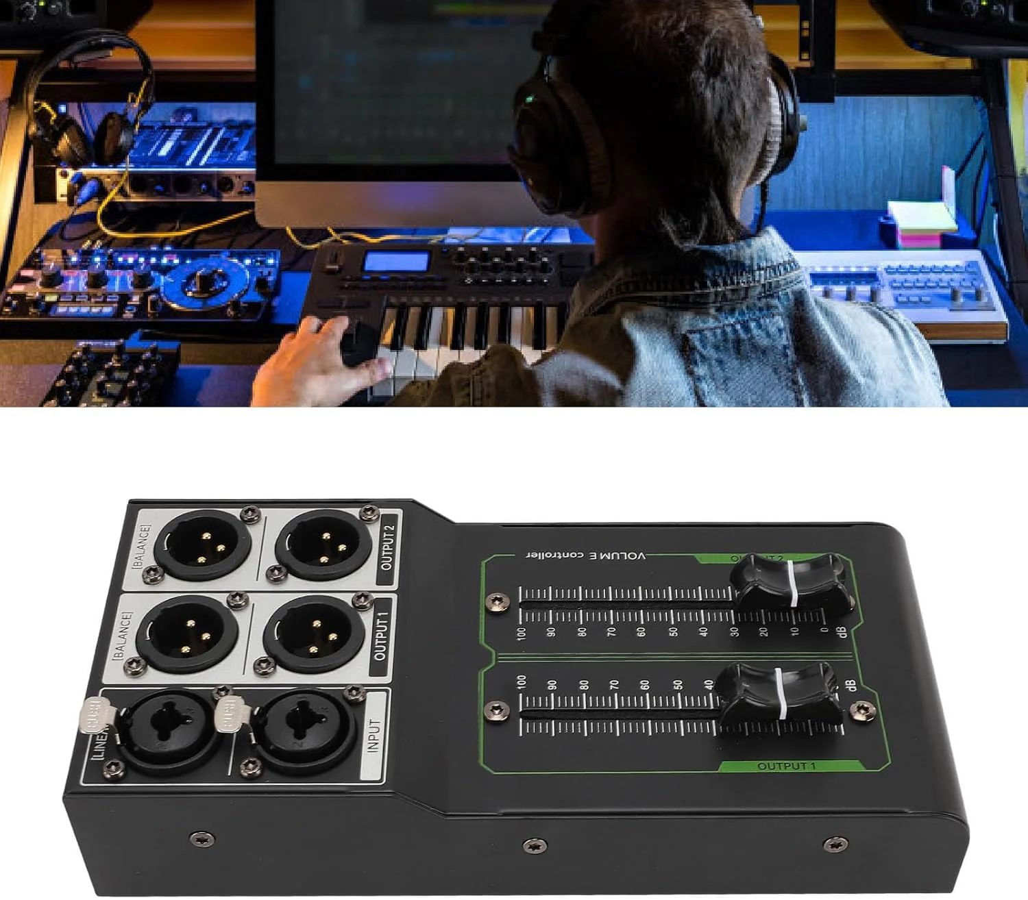 کنترل کننده صدای استریو پسیو تمام فلزی برای سیستم صوتی استودیو و خانگی