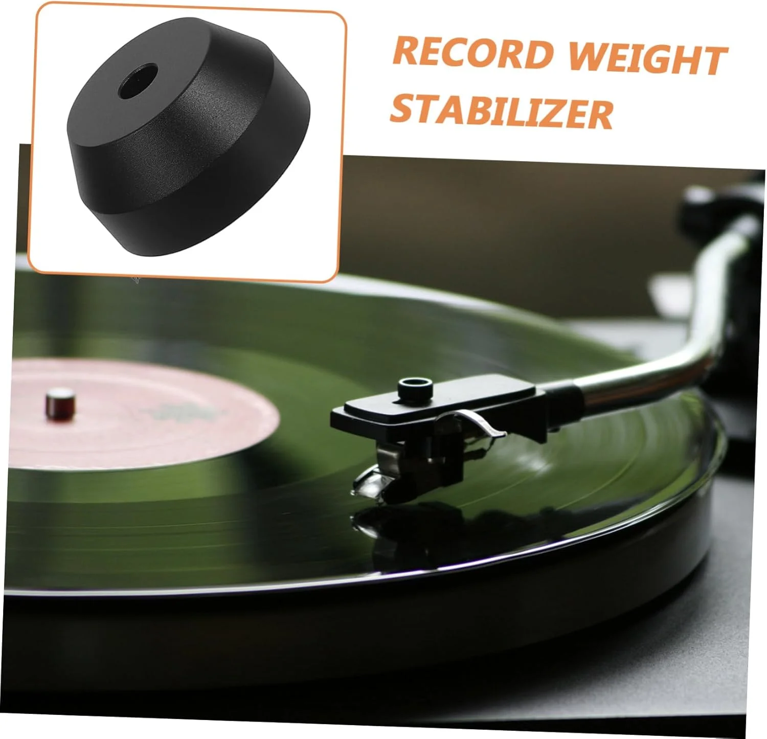 آداپتور آلومینیومی مقاوم برای صفحه گرامافون، بهبود کیفیت صدا و کاهش نویز پخش برای صفحات بزرگ، طراحی جهانی برای کلکسیونرها