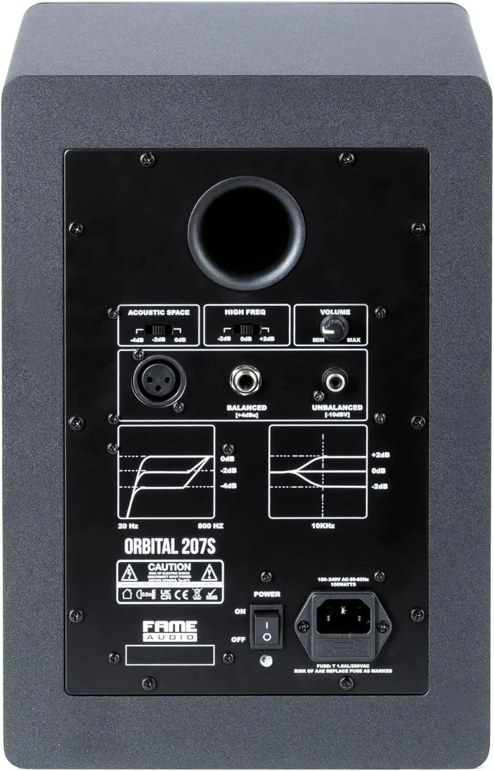 مانیتور استودیویی اکتیو Fame Audio Orbital 207S، ووفر 6.5 اینچی، توییتر 1 اینچی، 72 وات RMS، میدان نزدیک، مشکی، برای ضبط، میکس و مسترینگ مانیتور استودیویی اکتیو Fame Audio Orbital 207S، ووفر 6.5 اینچی، توییتر 1 اینچی، 72 وات RMS، میدان نزدیک، مشکی، برای ضبط، میکس و مسترینگ