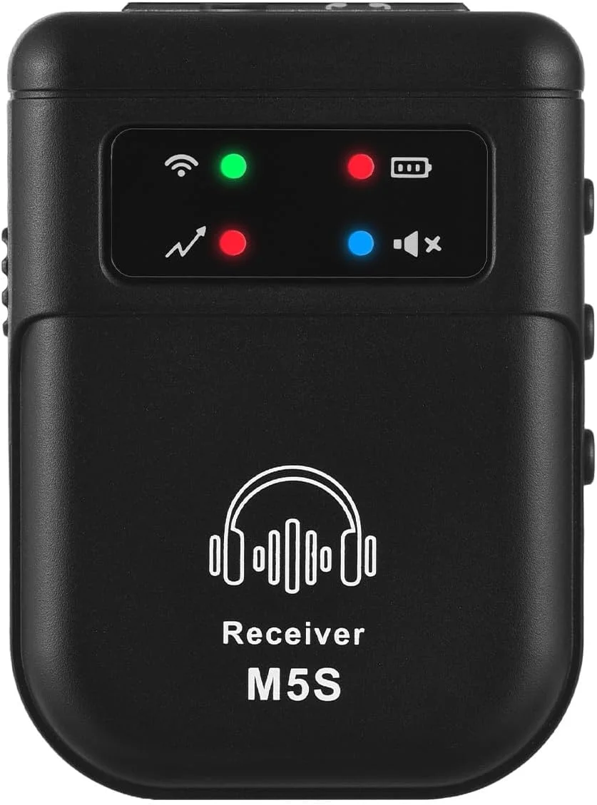 گیرنده مانیتور هدفون بی سیم 2.4 گیگاهرتز، گیرنده قابل شارژ سیستم مانیتور هدفون بی سیم برای تمرین گروه استودیویی در اجراهای زنده
