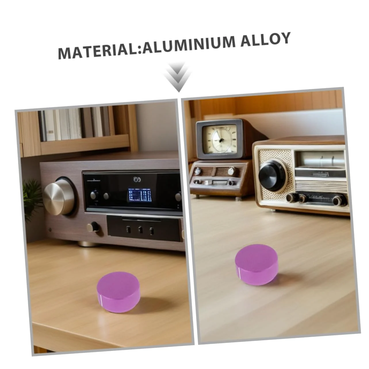 Kisangel دکمه چرخشی آلیاژ آلومینیوم بنفش، پتانسیومتر فلزی با شفت آجدار، دکمه کنترل صدای پایدار برای سیستم های صوتی، آمپلی فایرهای گیتار، استودیو، سینمای خانگی Kisangel دکمه چرخشی آلیاژ آلومینیوم بنفش، پتانسیومتر فلزی با شفت آجدار، دکمه کنترل صدای پایدار برای سیستم های صوتی، آمپلی فایرهای گیتار، استودیو، سینمای خانگی