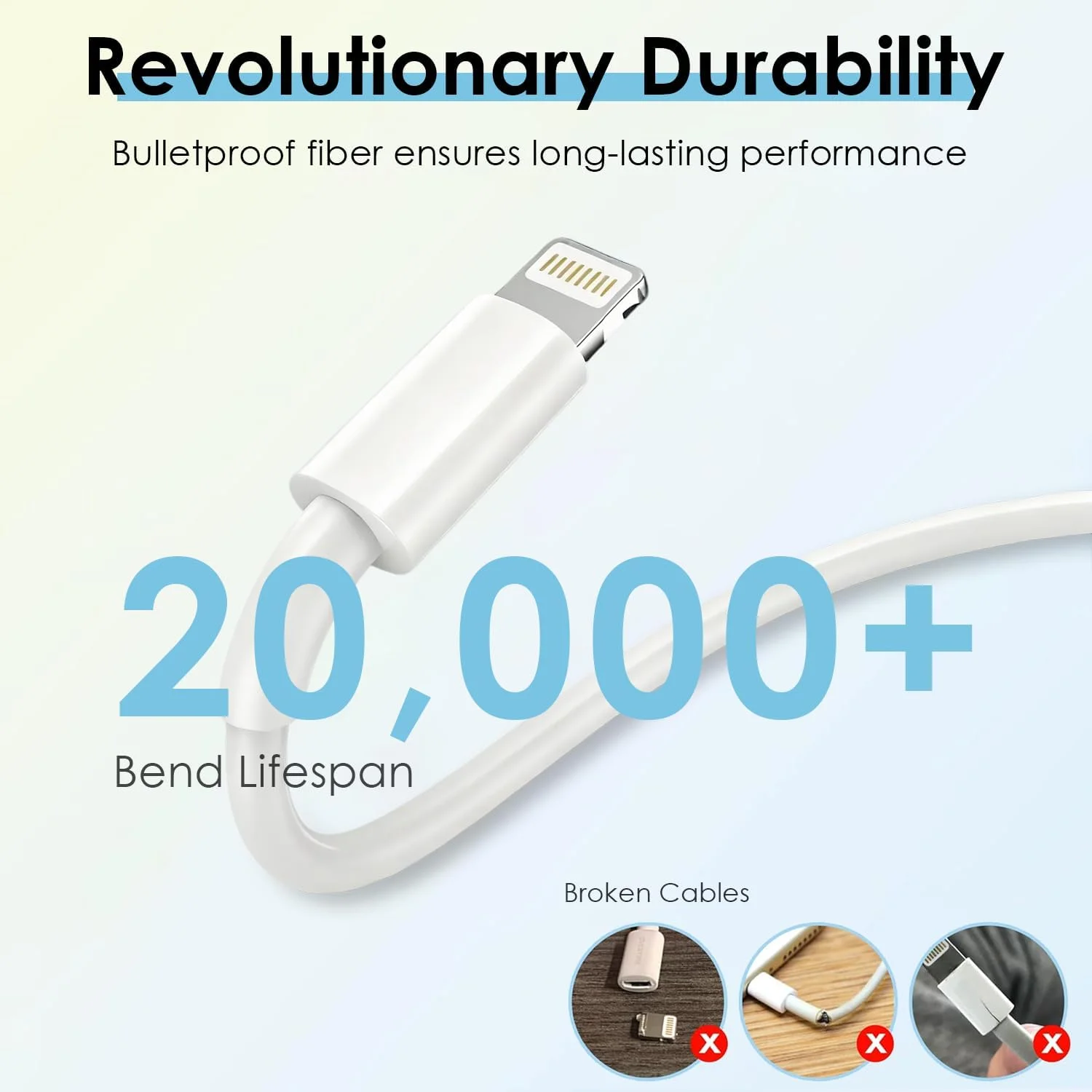 بسته 2 عددی کابل شارژ لایتنینگ به USB سازگار با آیفون 11/ X/8/7/6s/6/plus/5s/5c/SE، آیپد پرو/ایر/مینی، آیپاد تاچ (سفید 1 متری) بسته 2 عددی کابل شارژ لایتنینگ به USB سازگار با آیفون 11/ X/8/7/6s/6/plus/5s/5c/SE، آیپد پرو/ایر/مینی، آیپاد تاچ (سفید 1 متری)