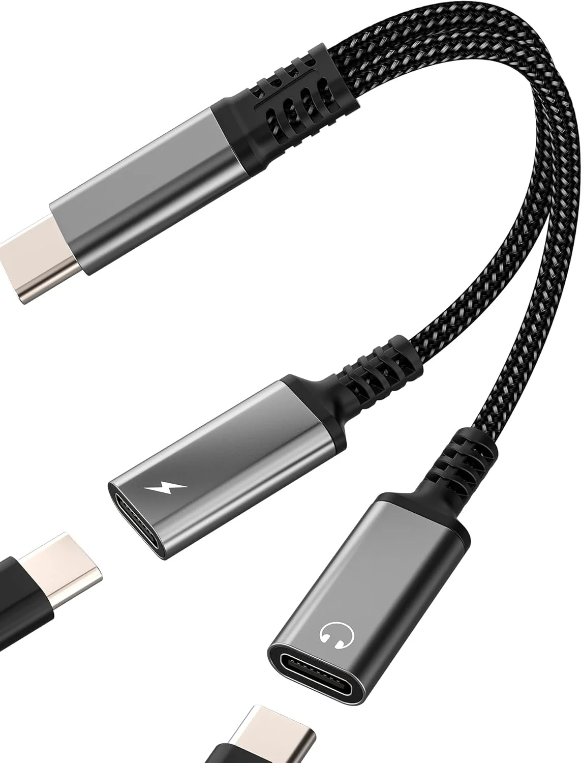 آداپتور دوگانه USB-C، کابل شارژ 2 در 1 DAC Type-C، دانگل شارژر صوتی برای اپل، برای آیفون 15 پرو مکس پلاس، برای آیپد پرو سازگار با سامسونگ گلکسی S24، کابل، لوازم جانبی اسپلیتر AUX، جک هدفون آداپتور دوگانه USB-C، کابل شارژ 2 در 1 DAC Type-C، دانگل شارژر صوتی برای اپل، برای آیفون 15 پرو مکس پلاس، برای آیپد پرو سازگار با سامسونگ گلکسی S24، کابل، لوازم جانبی اسپلیتر AUX، جک هدفون