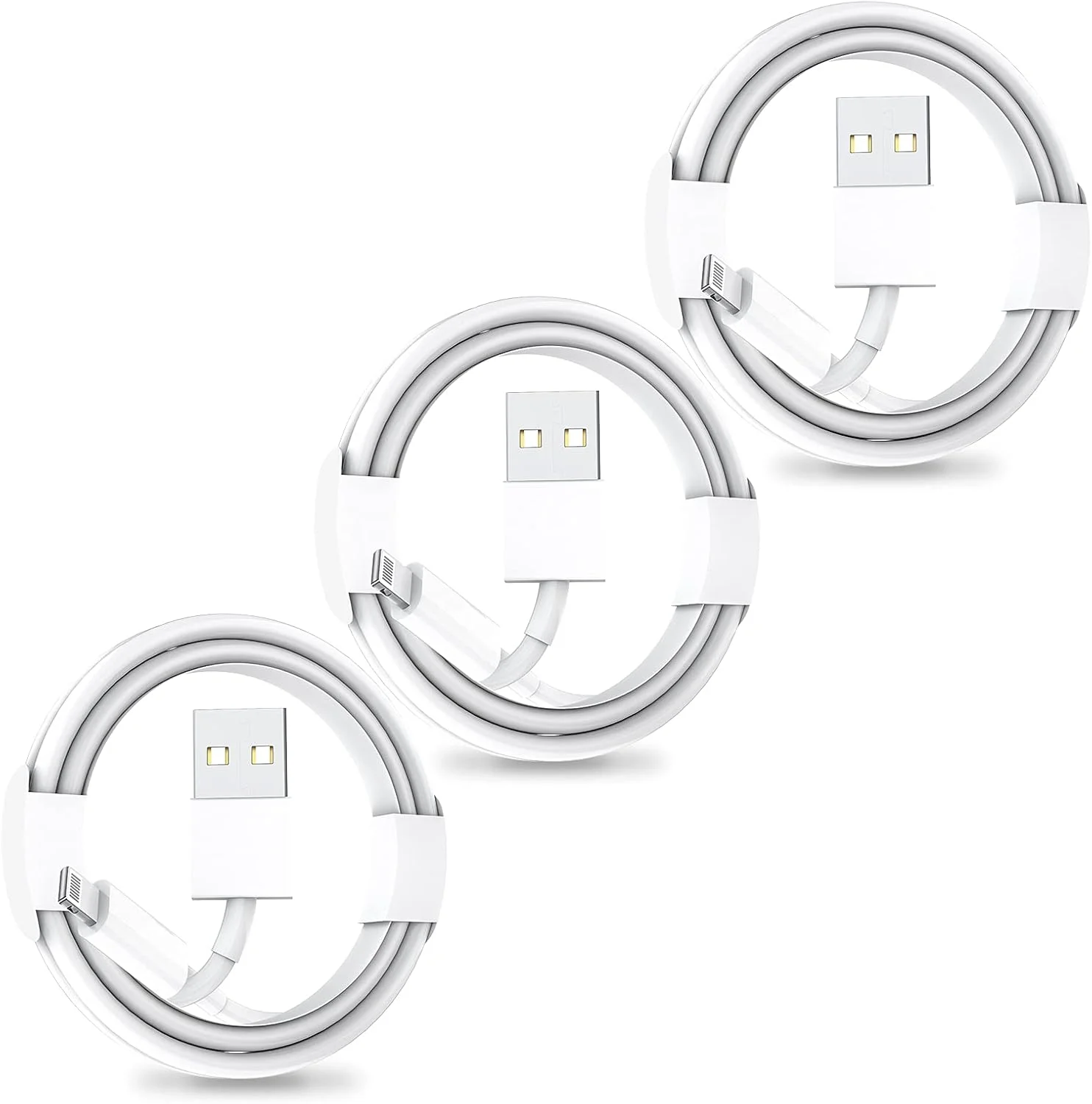 کابل شارژ آیفون - کابل لایتنینگ به USB با گواهی MFi، 3 عدد کابل بادوام برای انتقال داده و شارژ سریع آیفون سازگار با آیفون 12 11 پرو مکس XS XR X 8 7 P 6S SE آیپد و غیره (1 متر) کابل شارژ آیفون - کابل لایتنینگ به USB با گواهی MFi، 3 عدد کابل بادوام برای انتقال داده و شارژ سریع آیفون سازگار با آیفون 12 11 پرو مکس XS XR X 8 7 P 6S SE آیپد و غیره (1 متر)