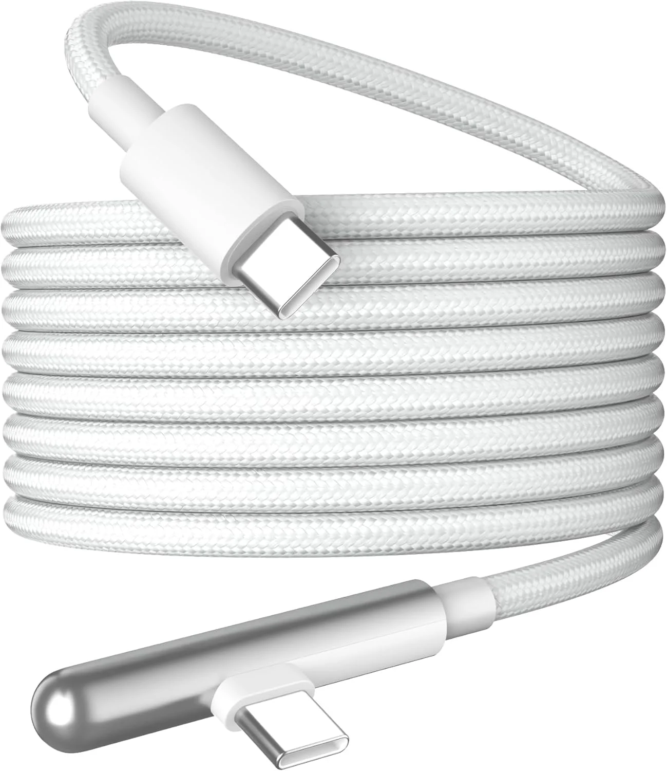 کابل USB C به USB C با قابلیت شارژ سریع 240 وات، طول 3 متر، مناسب برای کابل شارژ آیفون 16، کابل شارژر تایپ C با زاویه راست برای انتقال داده برای آیفون 17 16/آیپد پرو ایر/سامسونگ S25 S24 Ultra S23/مک بوک، سفید کابل USB C به USB C با قابلیت شارژ سریع 240 وات، طول 3 متر، مناسب برای کابل شارژ آیفون 16، کابل شارژر تایپ C با زاویه راست برای انتقال داده برای آیفون 17 16/آیپد پرو ایر/سامسونگ S25 S24 Ultra S23/مک بوک، سفید