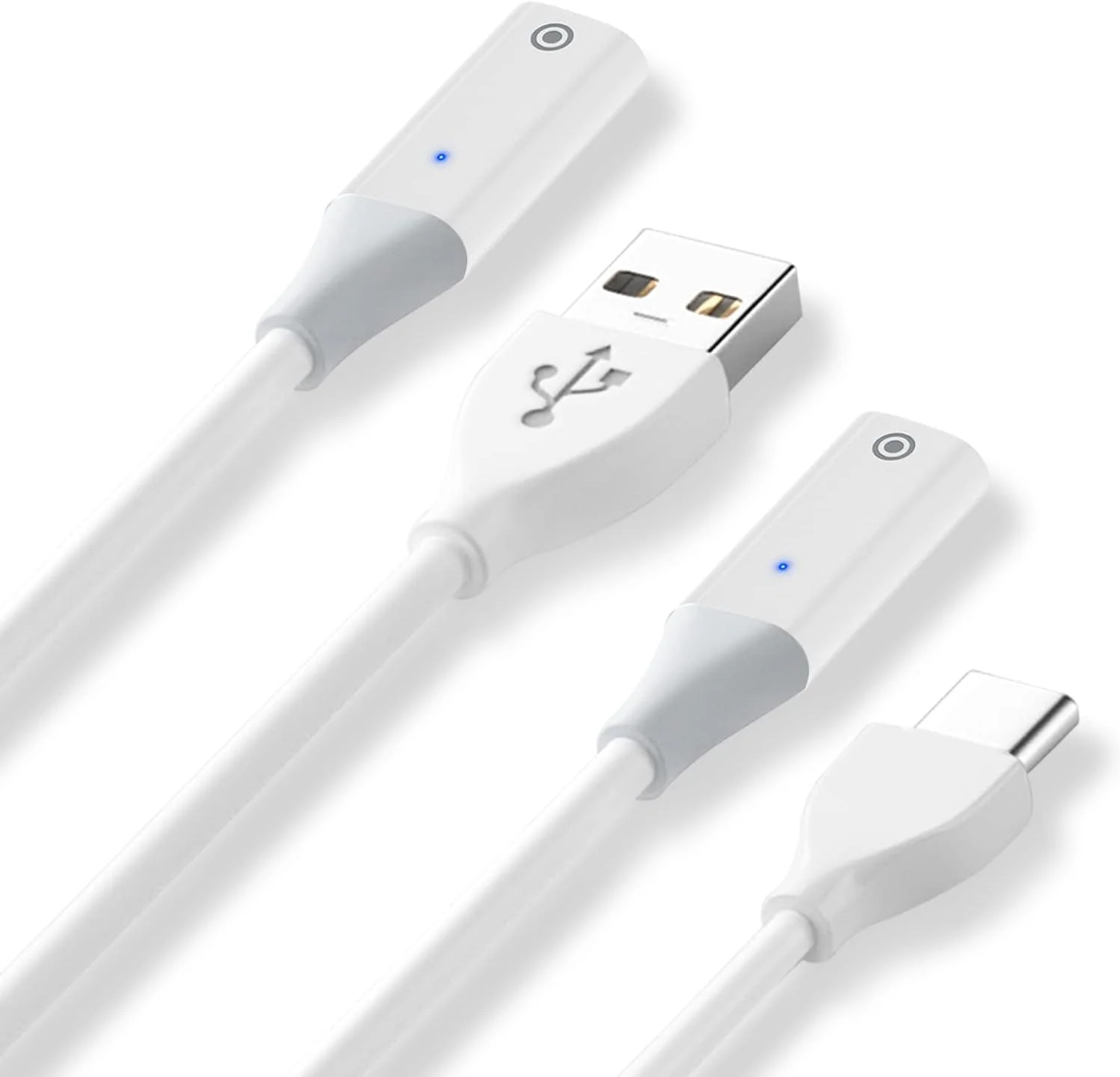 کابل آداپتور شارژ ELECDON، سازگار با قلم لمسی نسل اول اپل، کابل شارژ USB-C نر به قلم لمسی نسل اول، کانکتور شارژر USB-A، قلم آیپد نسل اول، بسته 2 عددی، 1 متری