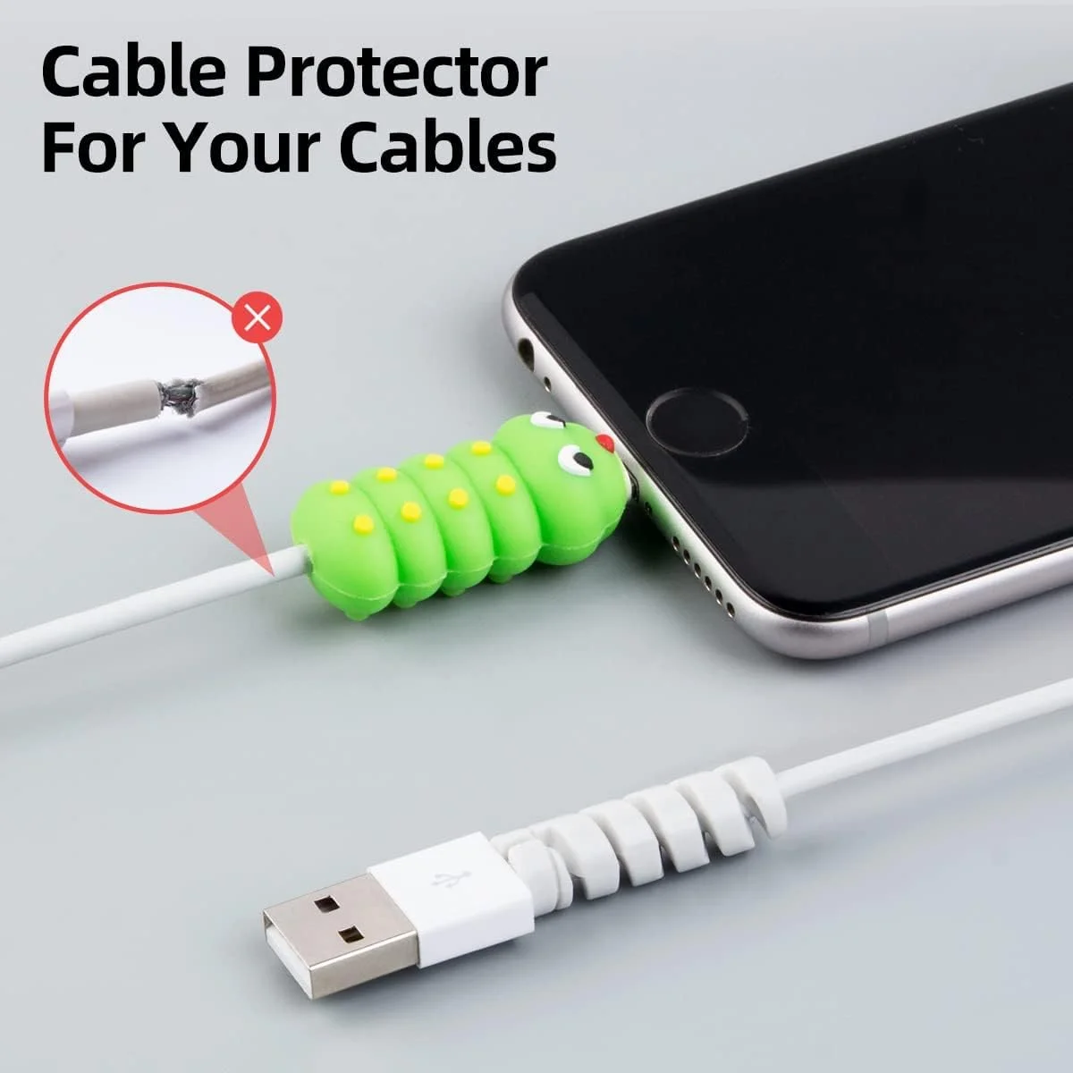 محافظ کابل ELECDON طرح بامزه، ۲۰ عدد محافظ کابل، محافظ کابل شارژ طرح میوه و حیوانات، مجموعه محافظ کابل سازگار فقط با کابل شارژ آیفون و آیپد محافظ کابل ELECDON طرح بامزه، ۲۰ عدد محافظ کابل، محافظ کابل شارژ طرح میوه و حیوانات، مجموعه محافظ کابل سازگار فقط با کابل شارژ آیفون و آیپد