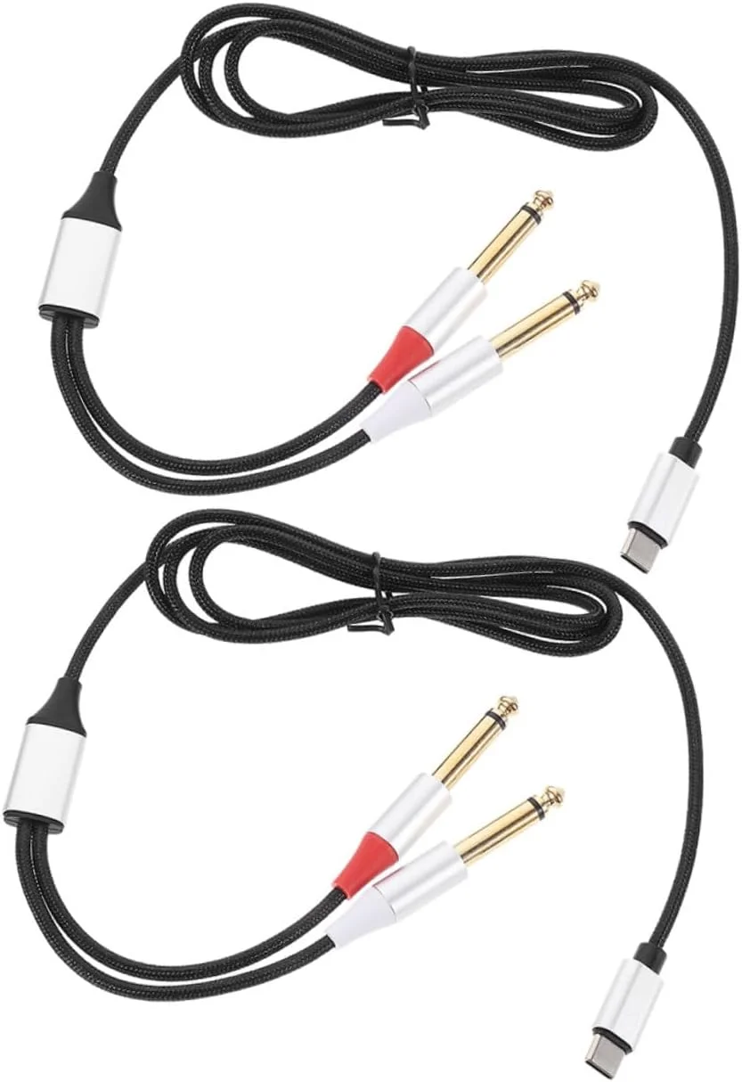 کابل صوتی دوگانه USB C مدل SUPVOX، بسته 2 عددی، کابل متقارن برای تلفن هوشمند، تبلت، لپ تاپ، بلندگوهای Hi Fi، میکسر، نوازنده، DJ، لوازم جانبی دستگاه صوتی