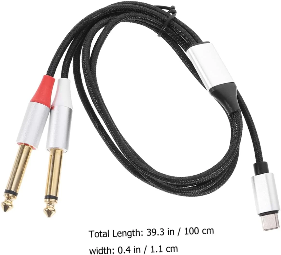 کابل صوتی دوگانه USB C مدل SUPVOX، بسته 2 عددی، کابل متقارن برای تلفن هوشمند، تبلت، لپ تاپ، بلندگوهای Hi Fi، میکسر، نوازنده، DJ، لوازم جانبی دستگاه صوتی
