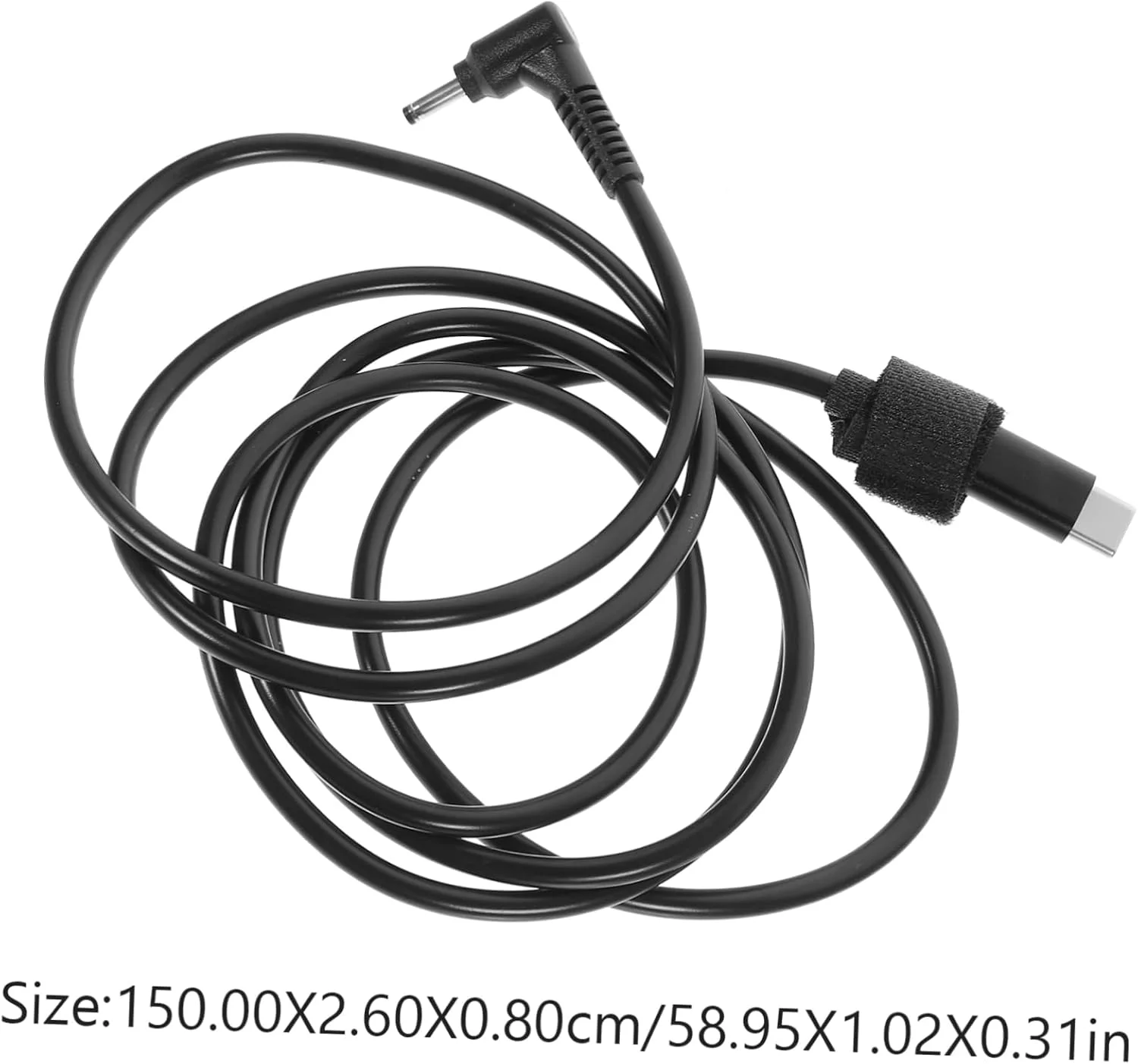 کابل شارژ USB-C به DC با آداپتور، کابل منبع تغذیه لپ تاپ سازگار