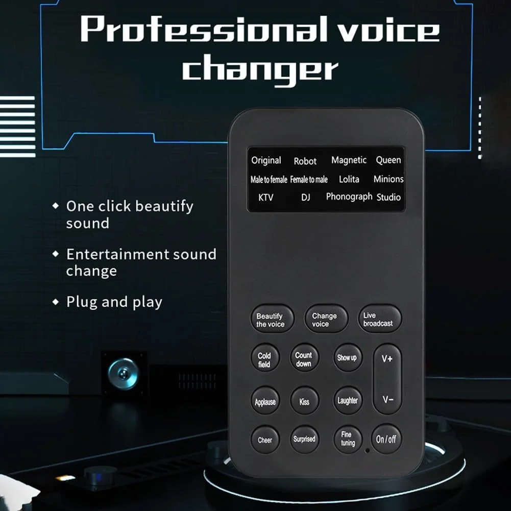 ابزار تغییر صدای صوتی جمع و جور با 8 انتخاب صدا، برای موبایل، کامپیوتر، کارت صدا، تغییر دهنده صدا برای تعامل سرگرم کننده