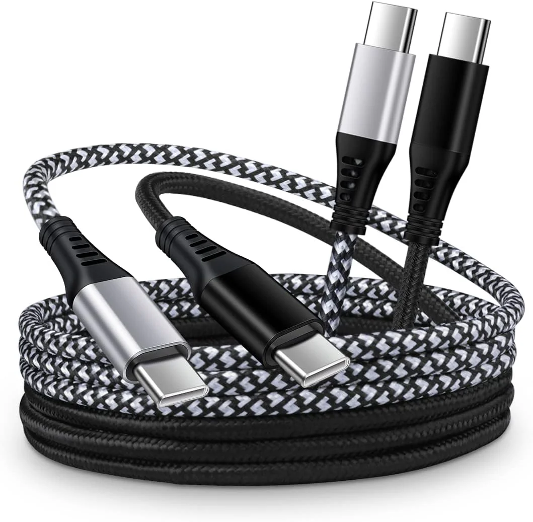 کابل USB نوع C برای Apple iPhone 16 16e 15 Pro Max، بسته 2 عددی کابل شارژ سریع 6 فوتی، کابل نوع C به C برای Samsung Galaxy S25 S24 S23 Ultra، Huawei Mate 70 Pro، OPPO Reno 12 Android USBC Cord کابل USB نوع C برای Apple iPhone 16 16e 15 Pro Max، بسته 2 عددی کابل شارژ سریع 6 فوتی، کابل نوع C به C برای Samsung Galaxy S25 S24 S23 Ultra، Huawei Mate 70 Pro، OPPO Reno 12 Android USBC Cord