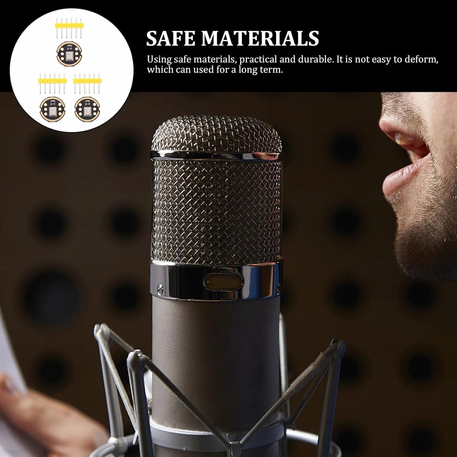 ماژول‌های میکروفون امنی‌دایرکشنال گاروالون، 3 ست، با تکنولوژی نیمه‌رسانا، دقت بالا، کم‌مصرف، خروجی دیجیتال I2S، سازگار برای کنفرانس تلفنی، کنسول‌های بازی، موبایل