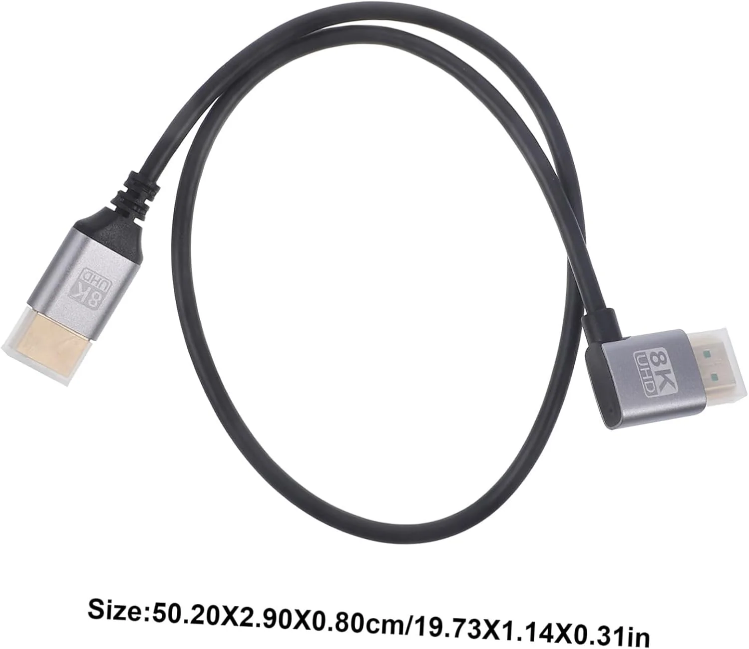 کابل ویدیو برای مانیتور، آداپتور انعطاف پذیر با اتصال جانبی برای لپ تاپ و تلویزیون، اتصال طولانی برای کیفیت تصویر واضح و سریع