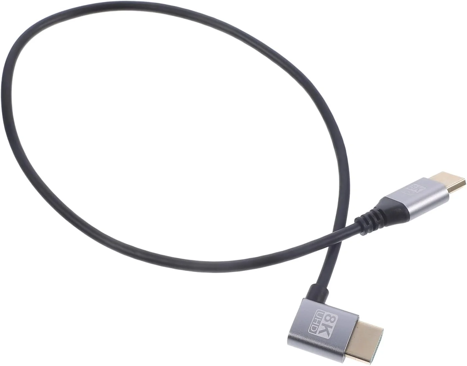 کابل ویدیویی 0.5 متری با اتصال زاویه دار و سرعت بالا برای مانیتور، لپ تاپ و تلویزیون، مناسب برای گیمرها و علاقه مندان به فیلم