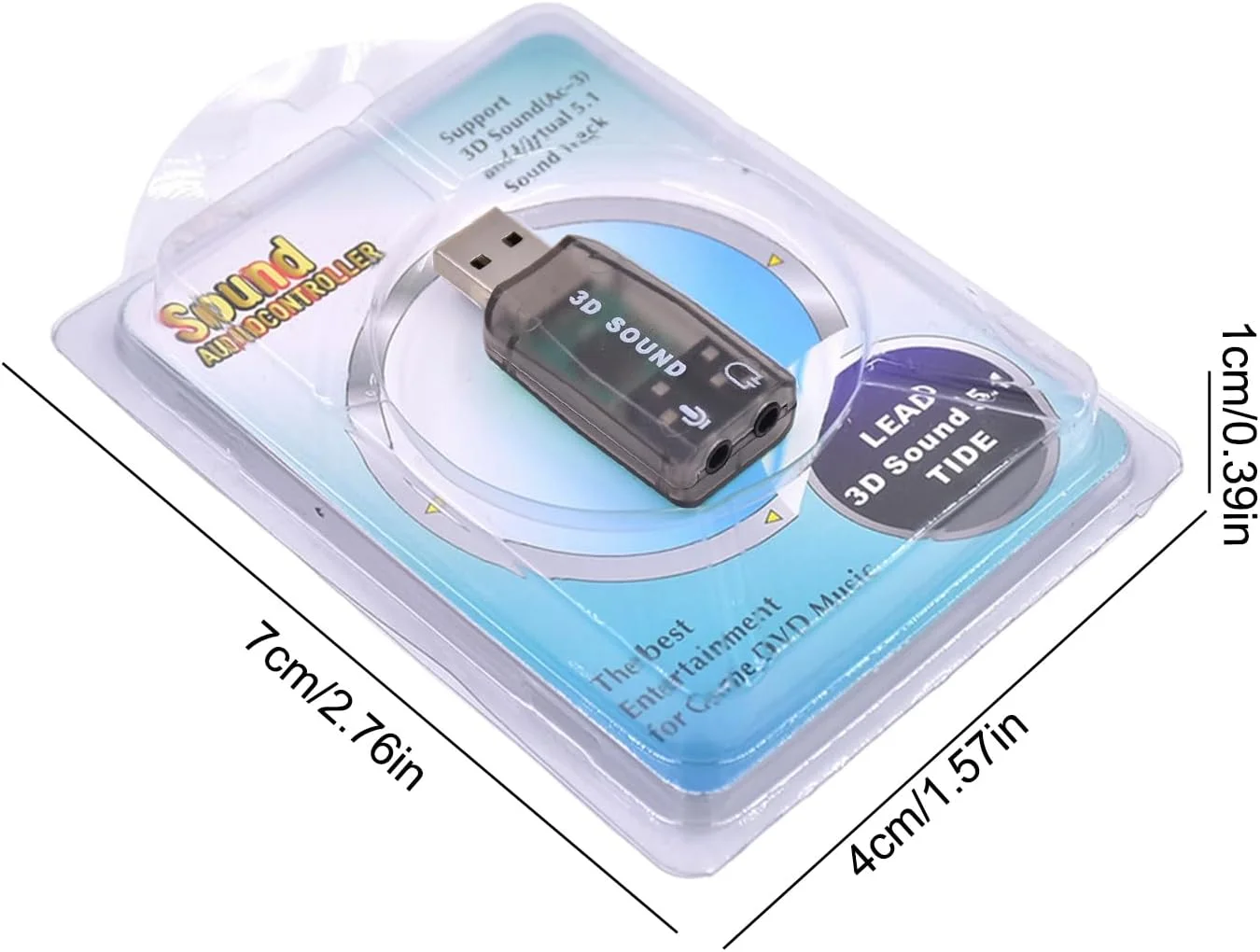 آداپتور صوتی USB - رابط صوتی USB، آداپتور صوتی کامپیوتر | دستگاه Plug-and-Play برای کیفیت صدا، ایده آل برای موسیقی، برنامه های تلویزیونی و جلسات، طراحی جمع و جور و قابل حمل