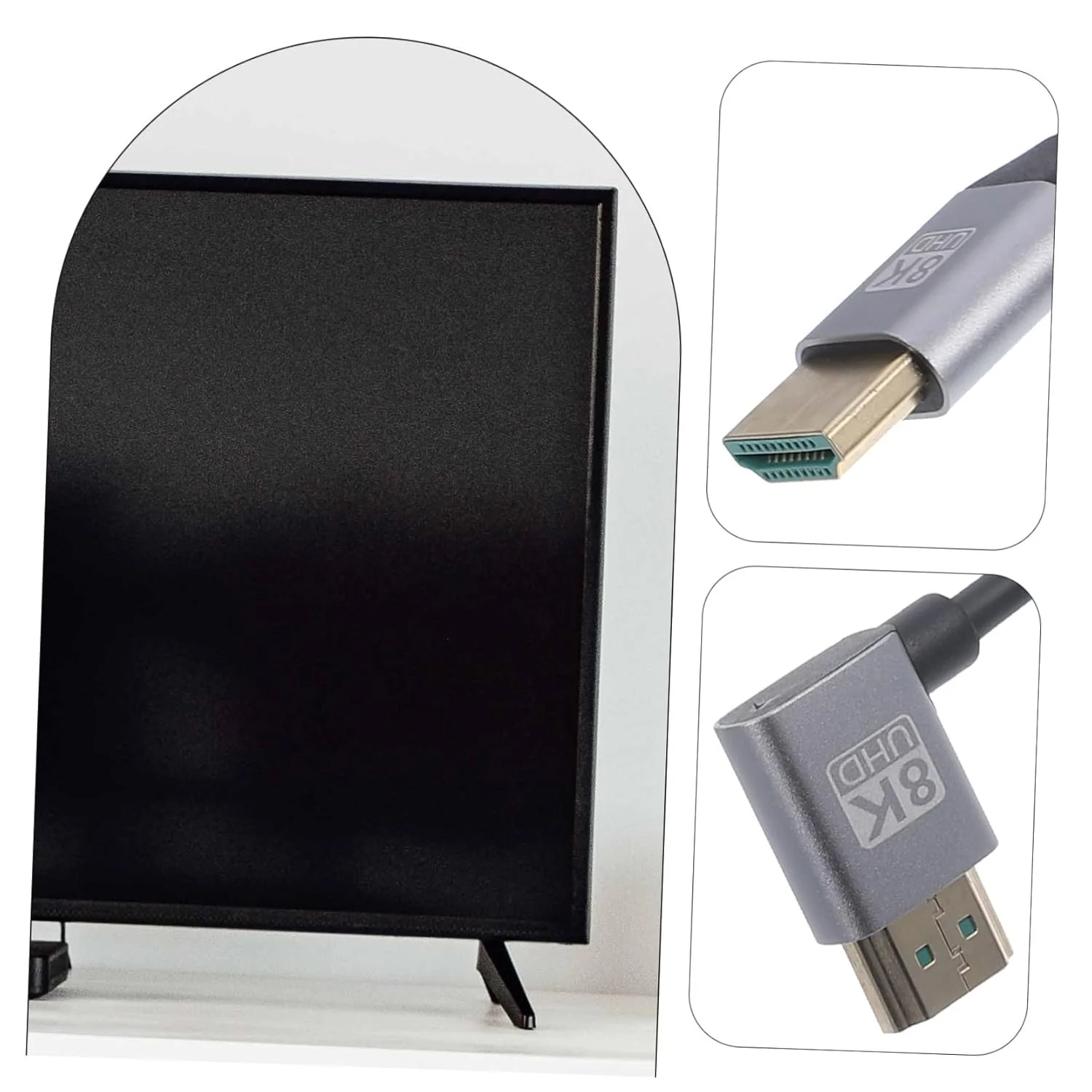 کابل TOYANDONA با زاویه، کابل اتصال مانیتور انعطاف پذیر برای کامپیوتر، لپ تاپ و تلویزیون، اتصال ویدیویی با کیفیت بالا و بادوام کابل TOYANDONA با زاویه، کابل اتصال مانیتور انعطاف پذیر برای کامپیوتر، لپ تاپ و تلویزیون، اتصال ویدیویی با کیفیت بالا و بادوام