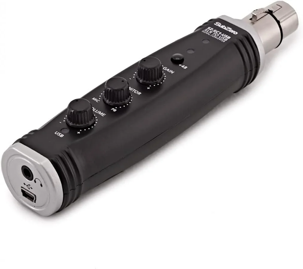 مبدل XLR به USB ساب زیرو با پیش تقویت کننده و خروجی هدفون