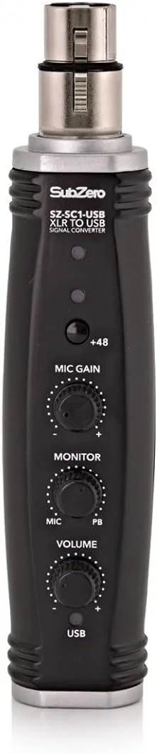 مبدل XLR به USB ساب زیرو با پیش تقویت کننده و خروجی هدفون مبدل XLR به USB ساب زیرو با پیش تقویت کننده و خروجی هدفون