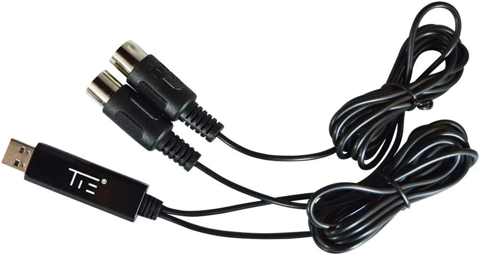 TIE Studio میدی حرفه ای بدون تاخیر (رابط USB-Type A شامل Octokoppler، 2.0 متر، Plug & Play، زمانبندی پایدار، ویندوز و Mac OSX) مشکی