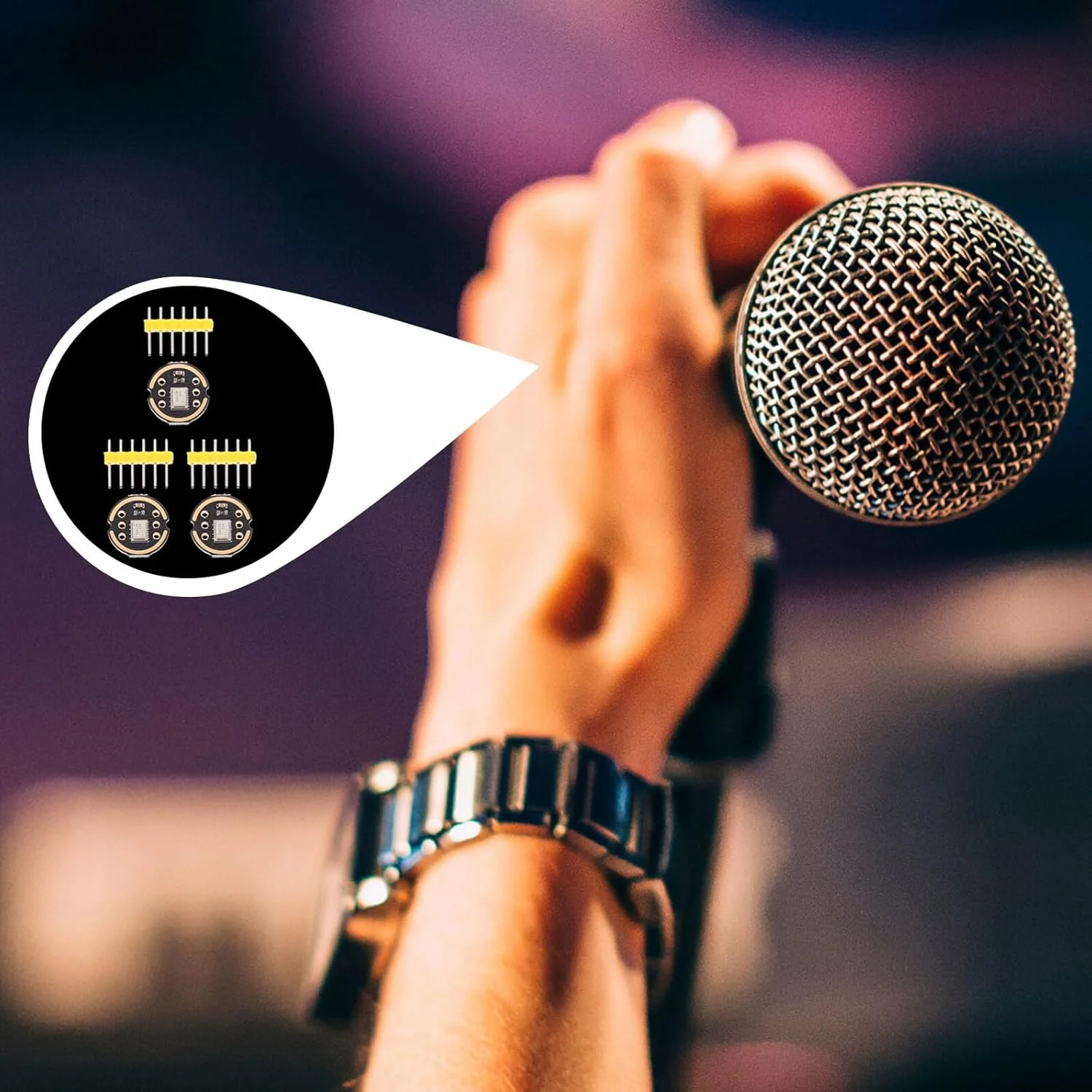 ABOOFAN 3 ست میکروفون چند جهته با رابط I2S، فناوری میکروالکترومکانیکی، دقت بالا، مصرف برق پایین، خروجی دیجیتال سازگار