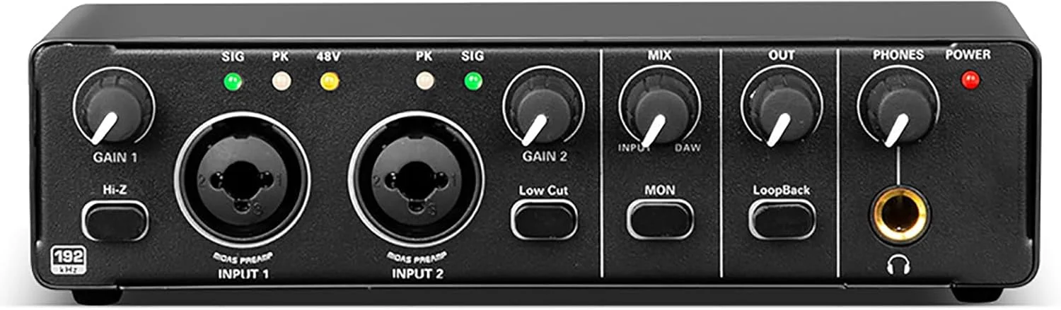 اینترفیس صوتی 24 بیتی 192 کیلوهرتز MObyat، کارت صدای حرفه ای، مانیتورینگ هدفون بدون تاخیر، کارت صدای ضبط کامپیوتر یکپارچه، برای تولید موسیقی، ضبط کتاب صوتی