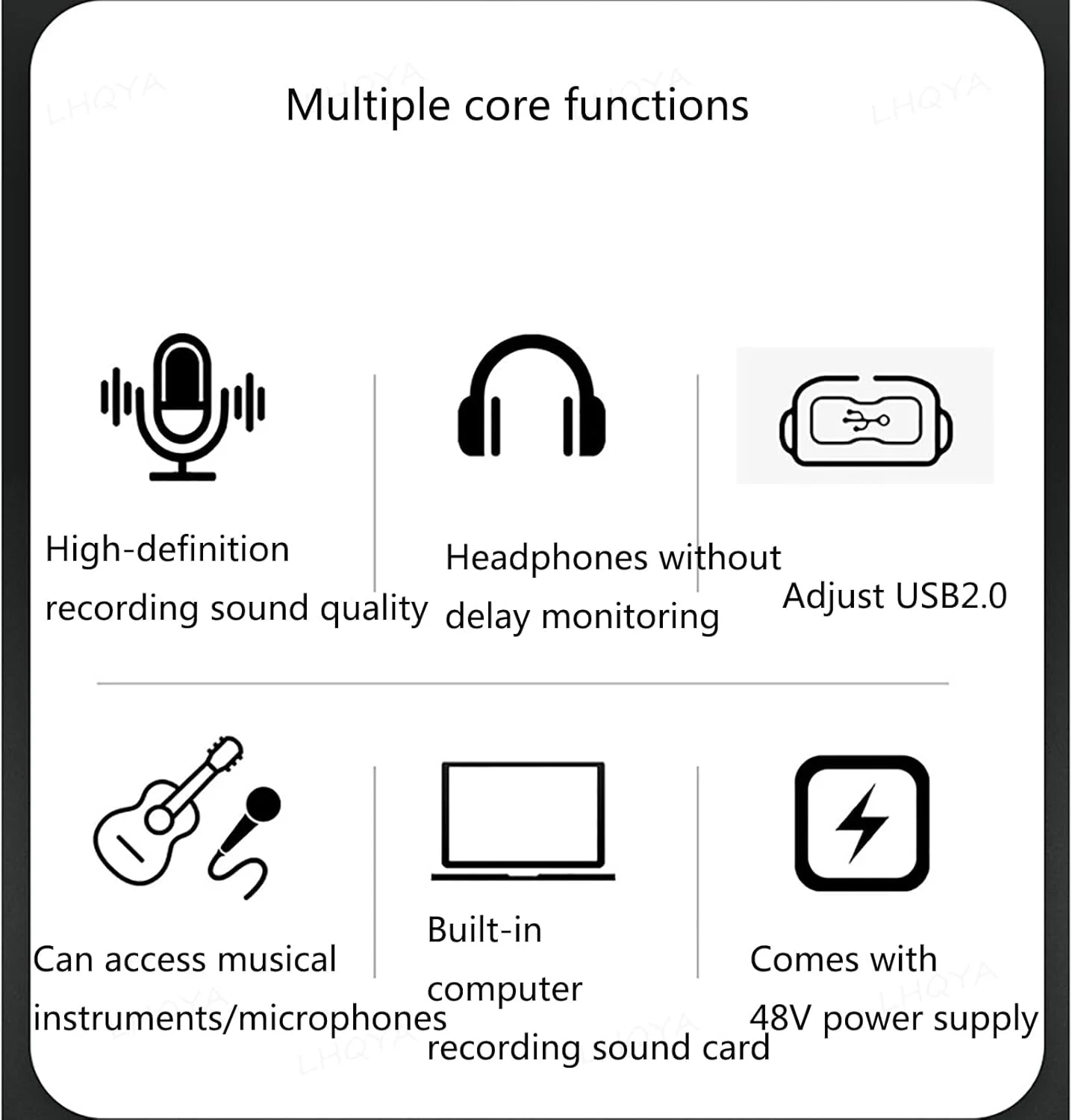 اینترفیس صوتی 24 بیتی 192 کیلوهرتز MObyat، کارت صدای حرفه ای، مانیتورینگ هدفون بدون تاخیر، کارت صدای ضبط کامپیوتر یکپارچه، برای تولید موسیقی، ضبط کتاب صوتی