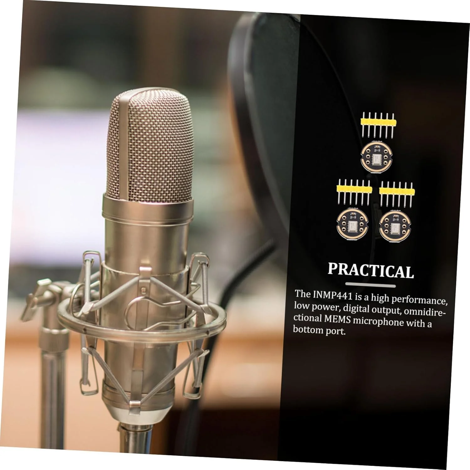 ماژول های میکروفون همه جهته Alipis، 3 مجموعه، با تکنولوژی میکروالکترومکانیکی با دقت بالا، رابط I²S، صرفه جویی در انرژی، سازگار و بادوام برای دیجیتال ماژول های میکروفون همه جهته Alipis، 3 مجموعه، با تکنولوژی میکروالکترومکانیکی با دقت بالا، رابط I²S، صرفه جویی در انرژی، سازگار و بادوام برای دیجیتال