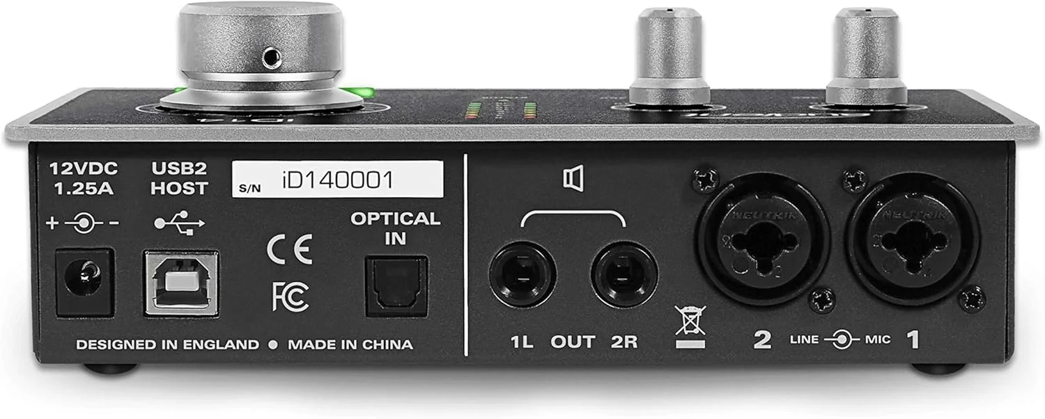 اینترفیس صوتی USB Audient iD14 با پری امپ میکروفون، 10 ورودی / 4 خروجی، فانتوم پاور 48 ولت، میکس و پنینگ مانیتور، خروجی جک 6.3 میلی متری، مبدل AD/DA
