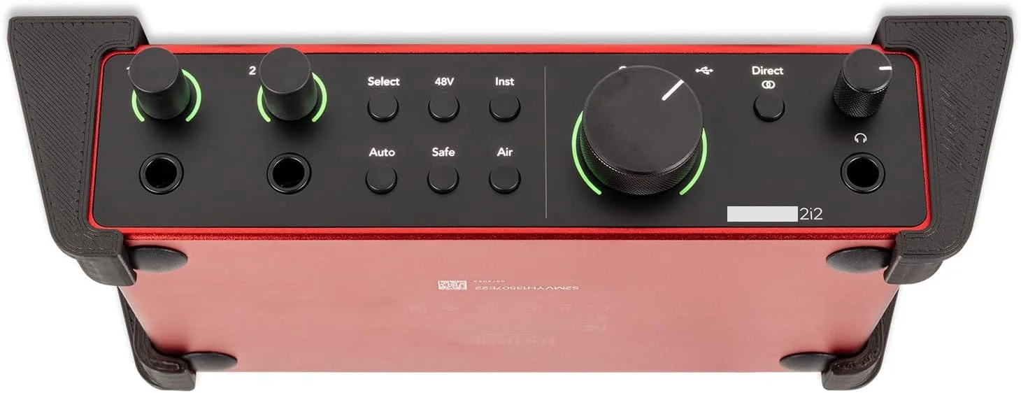 نگهدارنده رومیزی TuneGrip برای Focusrite Scarlett 2i2 نسل 4، مشکی - یک خانه با ابعاد عالی، قوی و ایمن برای رابط صوتی شما، ساخت بریتانیا