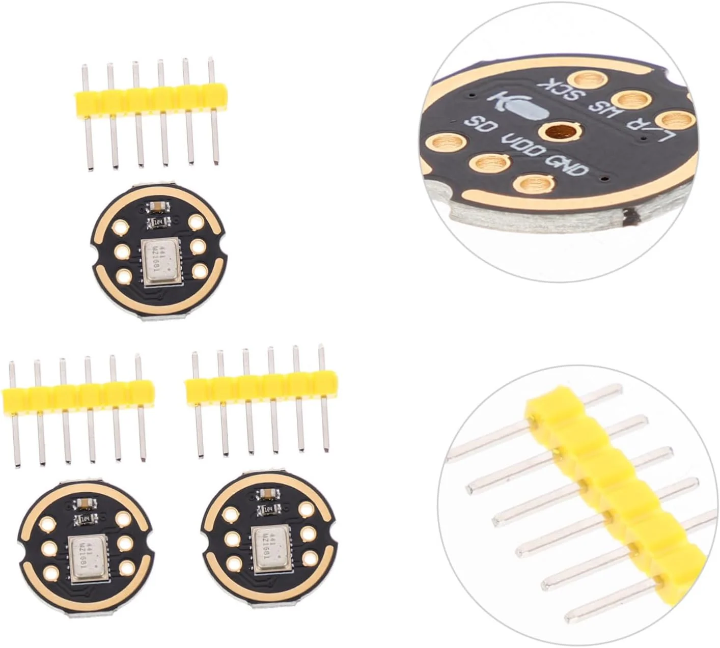 ماژول میکروفون همه جهته INOOMP، 3 ست، با سیستم میکروالکترومکانیکی، مصرف برق پایین، دقت بالا، رابط I2S، ماژول رابط حرفه ای برای
